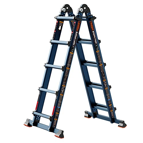 Image of LANBITOU Ladder A Frame Extension 17Ft Multi Position for Home 330lbs