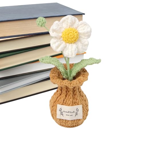 Générique en, Fleur Tricotée À La Main, Décoration d'Intérieur Réutilisable - Décor de Table pour Salon, Chambre, Entrée et Maison