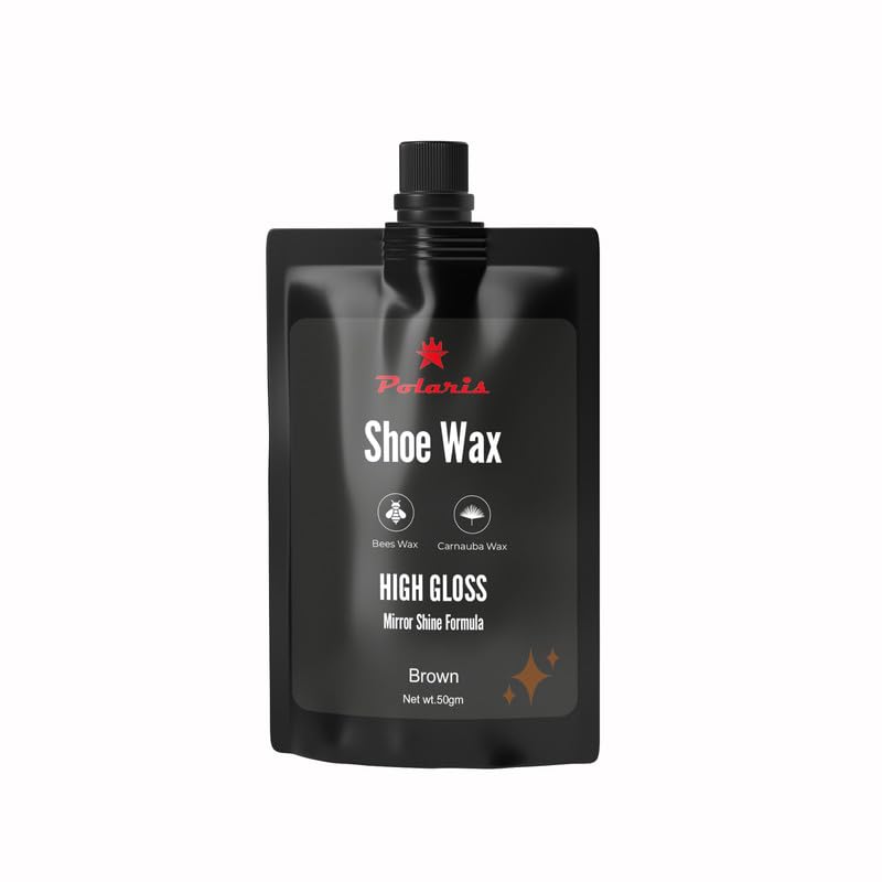 polaris New Shoe Wax Polish | Soft Wax For all Smooth Leather | High Gloss Leather Shoe Polish Shoe Shiner For Smooth Leather Formal Shoes, Dress Shoes, Wax-50gm Pouch (B0CCDKFDD1) Amazon Price History, Amazon Price Tracker
