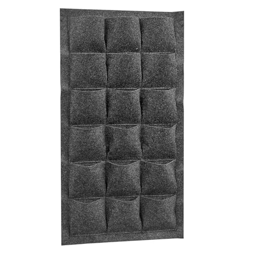 Image of Anandi Green's 400 GSM GeoFabric Vertical Hanging Outdoor Wall Planter for Hold Living or Artificial Plants, Flowers, and Herbs, Great Decor for Gardens 18-Pocket