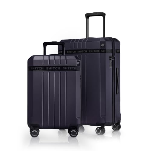 Image of SNITCH VITTO 2-Piece Set Blue Polycarbonate Hard Travel Suitcase - Trolley Bag Set of 2 & Luggage with 8 Wheels, Premium Lock, Wet Pouch & Free Shoe Bag