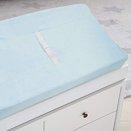 Tl Care Heavenly Soft Chenille Fitted Contoured Changing Pad Cover, Blue, For Boys And Girls #TOP3