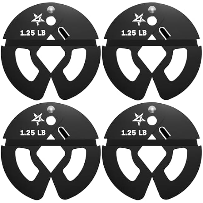 Yes4All Fractional Weight Plates Set, Available In Steel And Rubber, Set of 2/4/6 Plates in 1.25LB, 2.5LB, or 5LB Sizes, Micro Change Plates for Dumbbell and Olympic Barbell Weightlifting