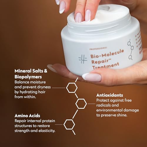 FOUR REASONS Bio-Molecule Repair Hair Mask for Damaged Hair – Hydrating & Deep Conditioning Hair Mask & Bond Repair Treatment for Dry, Frizzy, or Color Treated Hair – Vegan & Sulfate-Free - Image 5