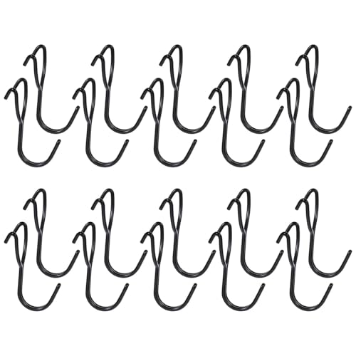 CONGARTENO Ganchos para Panel Perforado de Acero Inoxidable 20 Unidades Gancho Resistente para Colgar Herramientas Taller y Garaje Accesorios Multiusos para Estanterías y Organización