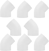 Vista 21 de Paquete de 20 conectores de tubería de PVC de 1/2" con codo de 45 grados (Socket x Socket) de calidad para muebles SCH40, adaptador de esquina