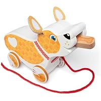 Melissa & Doug Feed Walk & Poo Pup Wooden Pull Toy Play Set