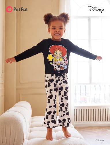 Image of Disney Girls Outfits Long Sleeve Knot Front Shirt Flare Pants 2PC Clothes