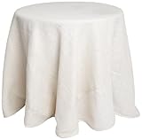 SARO LIFESTYLE 0811 Passe-Partout Tablecloths, 108-Inch, Round, Ivory