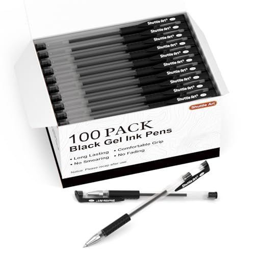 Bolígrafos Gel Shuttle Art 100 unidades tinta negra fina