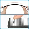 2 Pièces Peigne,Peigne Cheveux,Peigne Fin,Peigne Homme,Peigne en Carbone Antistatique,Peignes à Cheveux,Peigne Coiffeur,pour Coiffure et la Maison,Peigne à Dents Larges + Dents Fines,18.7cm #2