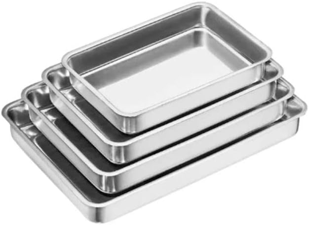 Kit 4 Assadeira Retangular Forma Bolos Tortas N1 N2 N3 N4