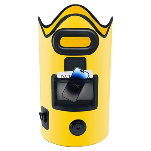 Vasca da bagno per piedi, secchio impermeabile pieghevole da 21 litri, con tasca laterale, poggiapiedi con foro di scarico, per biancheria, cucina, bambini, donne, adulti, cura quotidiana della casa