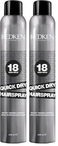 Redken, Laca de fijación de secado rápido para ondas definidas, Acabado mate y fijación media, Quick Dry, 400ml (Paquete de 2)