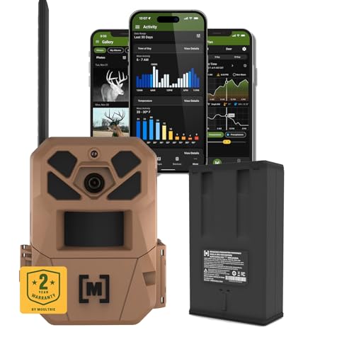 Image of Moultrie Edge 3 Cellular Trail Camera + Power Mag II Battery Bundle, 40MP HD Photo Capture, 1080p Video, GPS Tracking, Low-Glow Flash, Built-in Memory, Rechargeable USB-C Battery Pack