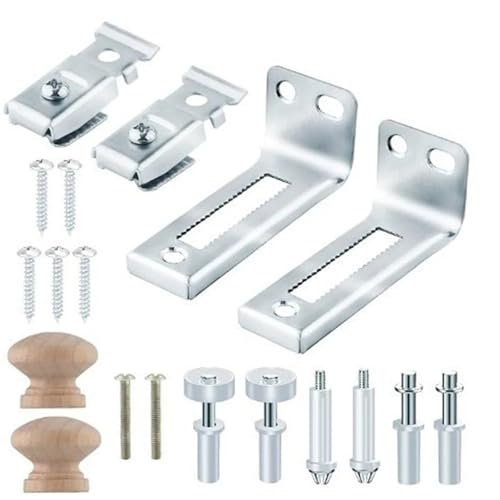 Kit de reparación para puertas plegables con herrajes, incluye 6 piezas de metal, pivotes inferiores, ruedas guía y soportes miniatura 1