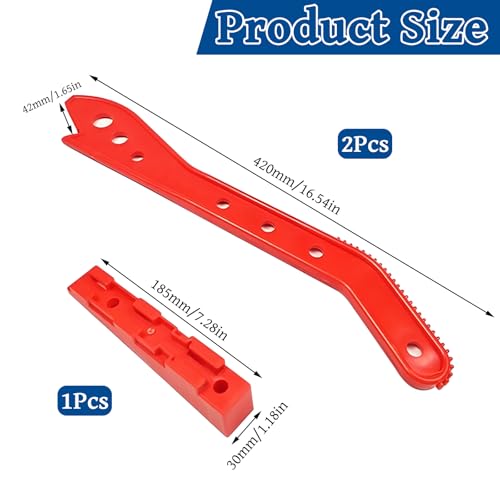 3 Stück Schiebestock für Tischkreissäge Zubehör, Schiebeschlitten Schiebestock Kreissäge Robust Einfach zu Bedienen und Sicher in der Anwendung für Tischkreissäge Schieber Holz (Rot)