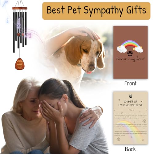 Image of Pet Memorial Wind Chimes 26 inch - Dog Memorial Gifts for Loss of Dog, Dogs Remembrance Bereavement Gift, Pet Loss Sympathy Gifts (Design 4)