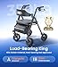 VOCIC Walkers for Seniors, Z21 Rollator Walker with Seat Supports 350lb, 8