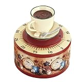 Collections Etc Hand-Painted Charming Country Coffee Kitchen Timer