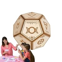 Dé à 12 Faces En Bois – Accessoire Polyvalent Pour Jeux De Société Et Décisions – 8x7 Cm – Maison, Voyage, école