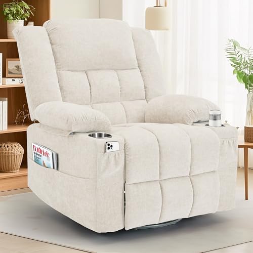 360° Swivel Recliner with Massage and Heating