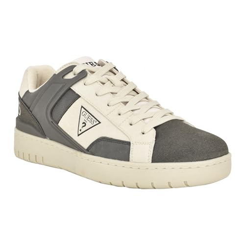 Baskets basses GUESS Homme Nanno mode urbaine en similicuir blanc à lacets