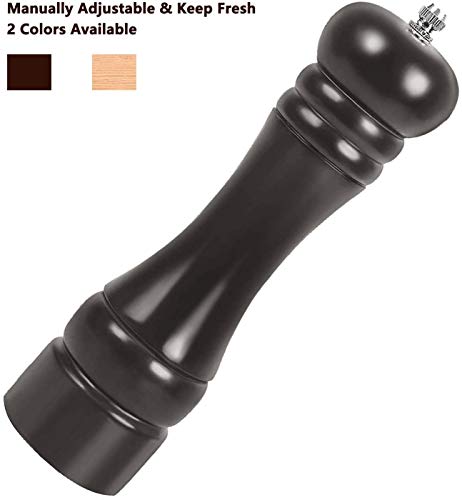 MOLLXZ Professional Chef Pepper Grinder, Adjustable Coarseness with Ceramic Core Pepper Mill, 8