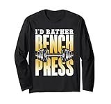 Drôle de cadeau que celui de Haltérophilie : Une idée de design amusante sur les hommes et les femmes, mais aussi sur l'haltérophilie et le banc de musculation. Conception drôle I'd Rather Bench Press.