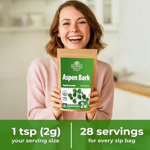 Image of 2 oz. Aspen Bark Herbal Tea (Populus tremula) - 56g Dried Aspen Bark Herb Tea Corteza de Alamo Temblon