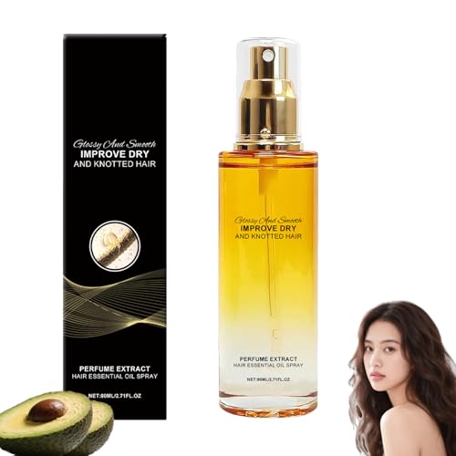 コンディショニングヘアオイルスプレー リーブインコンディショナー 女性用ヘアフレグランス ヘアエッセンシャルオイルスプレー 適しています 乾燥して絡まった髪 爽やかで滑らかな髪を叶える日常のヘアケア. (1PCS)のサムネイル