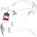 BISON LIFE Safety Glasses, One Size, Clear Protective Polycarbonate Lens, 12 per Box (1 box)