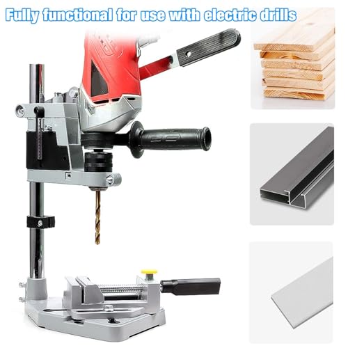Präzisions-Bohrständer mit Verstellbarer Höhe und Flachbackenzange, Standbohrmaschine, Ständerbohrmaschine, Bohrmaschinenständer, Bohrständer Ständer für Bohrmaschine, für Exaktes Bohren