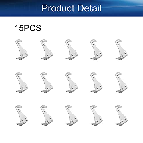 Image of Solid Moulding Picture Hooks Hangers Rail Hanging Hook Galvanized Finish 54mmx29mm Sliver 15pcs