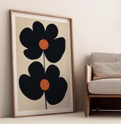 Impression d'art floral minimaliste pour sublimer facilement un mur vide sans cadre