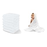 Baby Washcloths and Baby Hooded 9 Layer Muslin Cotton Towel for Kids Bundled