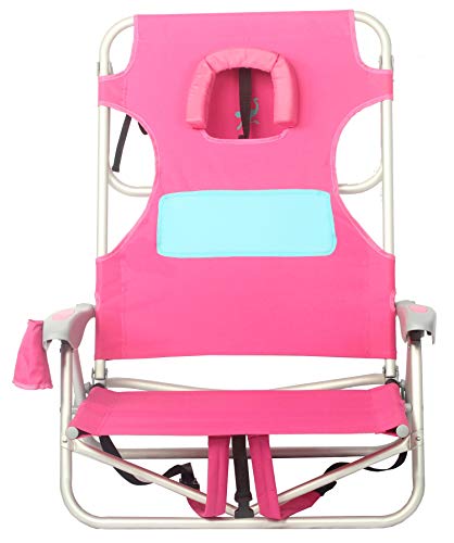 Ladies Comfort On Your Back Chair - Pink, Unique Expandable Chest Pocket #TOP2