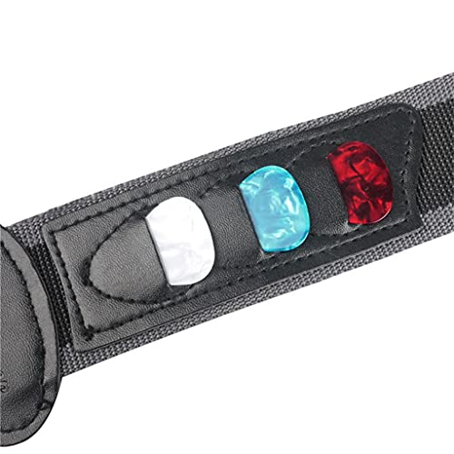 Adjustable Electric Guitar Strap 3 Guitar Picks Holders PU Leather Ends Acoustic Guitar Bass Strap Belt Accessories… - Les Beatles, Paul McCartney, John Lennon, RIngo Starr, George Harrison Adjustable Electric Guitar Strap 3 Guitar Picks Holders PU Leather Ends Acoustic Guitar Bass Strap Belt Accessories… – Image 4