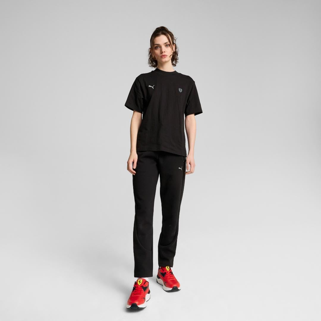 Puma Women's Scuderia Ferrari Graphic T-Shirt, Puma Black AH24, X-Large
