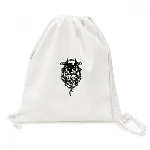 Sac cordon pirate skeleton decoration toile robuste fini les sacs lourds