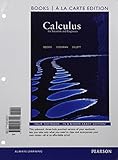 Calculus for Scientists and Engineers, Books a la Carte Edition
