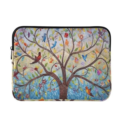 Funda para Laptop de 13-14 Pulgadas con Diseño de Árbol
