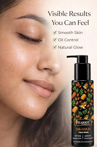 Image of Karrot 24K Gold Gel Face Wash with Glutathione, Niacinamide & Hyaluronic Acid | Brightening & Hydrating Face Wash for Glowing Skin | Sulphate & Paraben Free | 100ml