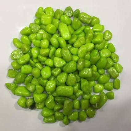 Creative Farmer 500Gm Colored Marble Pebbles (Green) Pebbles for?Vase & All Purpose Pack