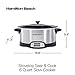 Hamilton Beach 33662 Programmable Slow Cooker with 6 Quart Stovetop-Safe Sear & Cook Crock, Silver