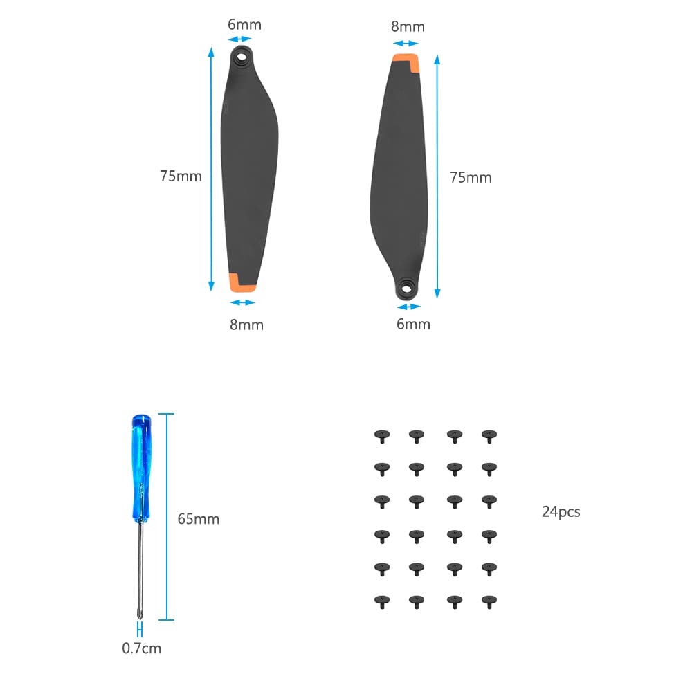 16x Propeller Für DJI Mini 3 Pro – Geräuscharm, Aus PC-Kunststoff, Inkl. Schrauben & Schraubendreher