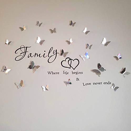 24Pcs Diy Mirror 3D Butterfly Removable Mural Stickers Wall Stickers Decal For Home And Room Decoration #TOP1