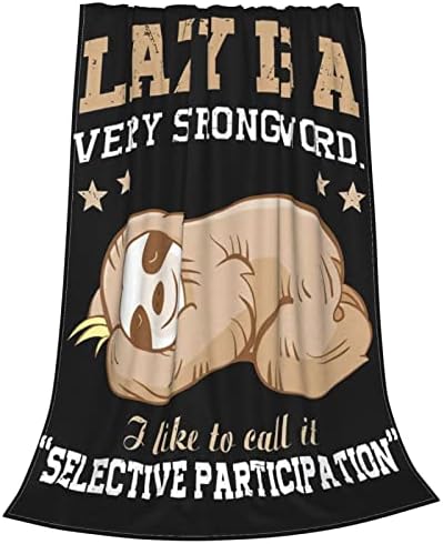 Sloth Blanket Super Soft Comfortable Warm Anti-Pilling Sloth Warm Blanket Suitable For All Seasons Bed Linen Sofa And Plush Decoration Travel Camping Blanket 100x130cm
