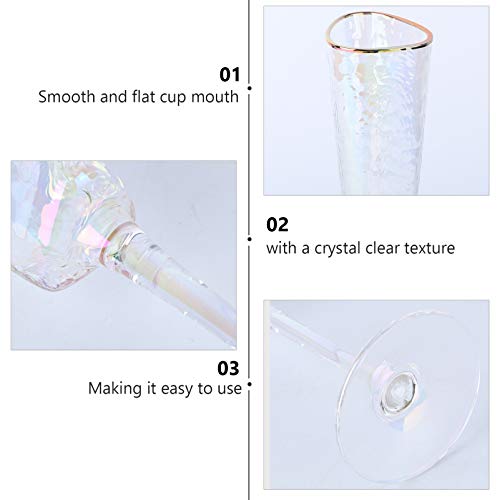 ABOOFAN 2 Pcs Taças de Champanhe de Cristal Taças de Champanhe Flauta de Vidro Flautas de Torrar par