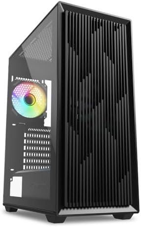SHARKOON KASA MID TOWER PSUSUZ 4XFAN VK2 RGB BLACK - Görsel 2